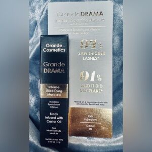 GrandeDRAMA Intense Thickening Mascara, Castor Oil, Black, 10 oz/3g NIB